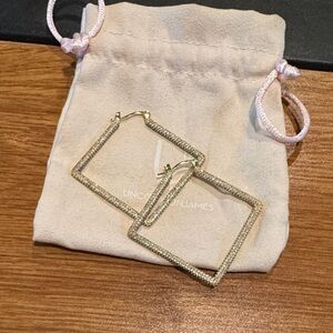 Gold Square Hoop Uncommon James Earrings
